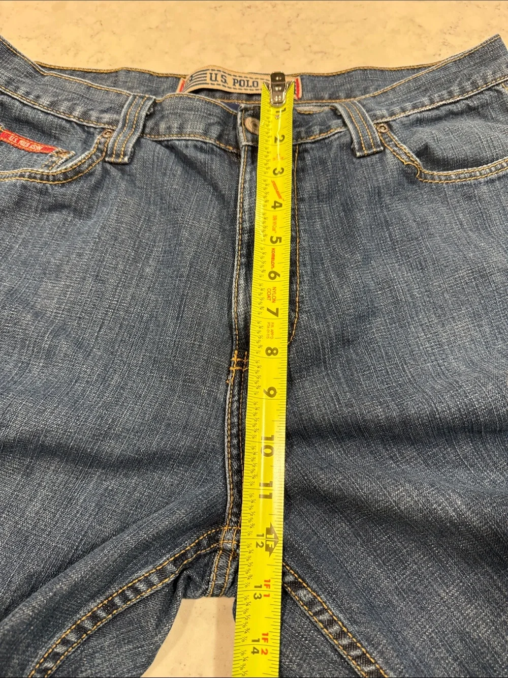 U.S. Polo Assn. Men’s 34 100% Cotton Blue Denim Jean Shorts Jorts Casual Trendy